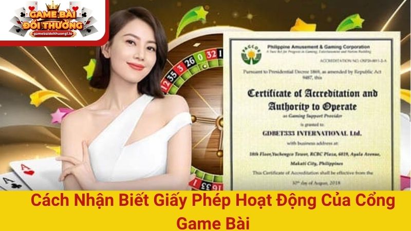 Cách nhận biết giấy phép hoạt động của cổng game bài
