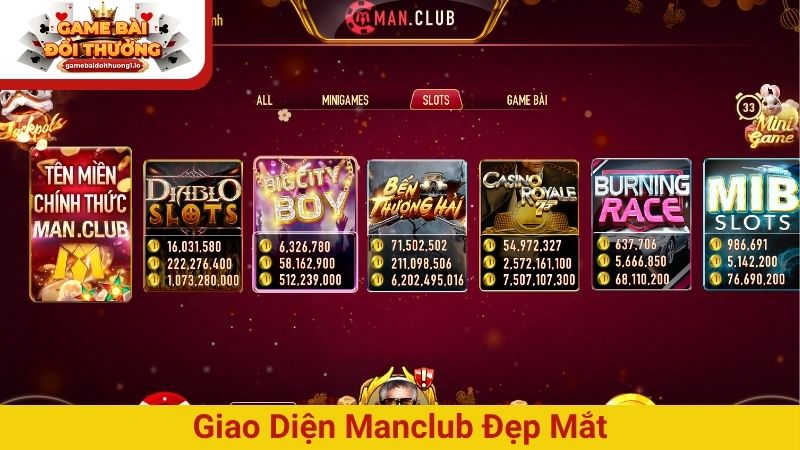 Giao diện ManClub đẹp mắt